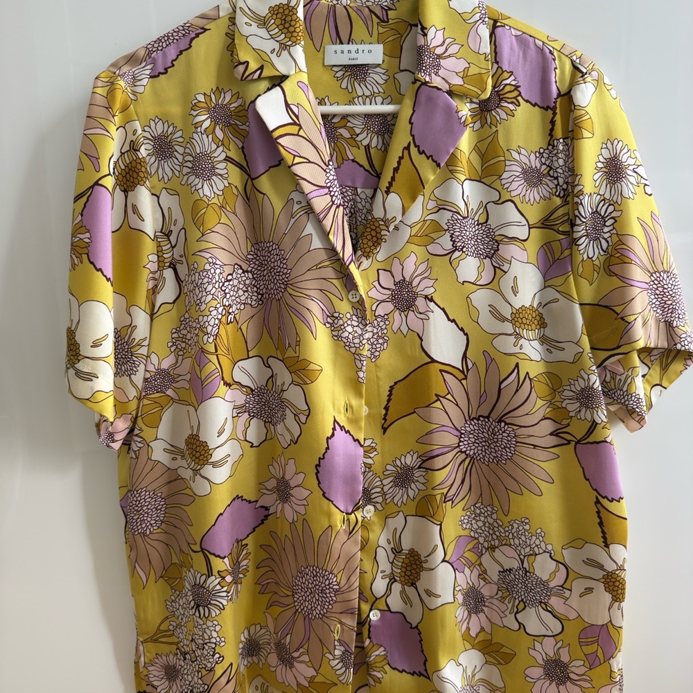 Sandro Paris Floral Blouse